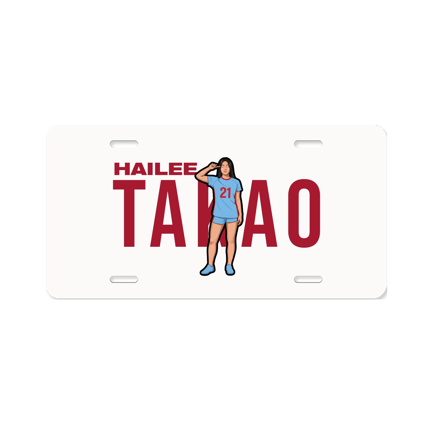 License Plate — Player Name in Classic