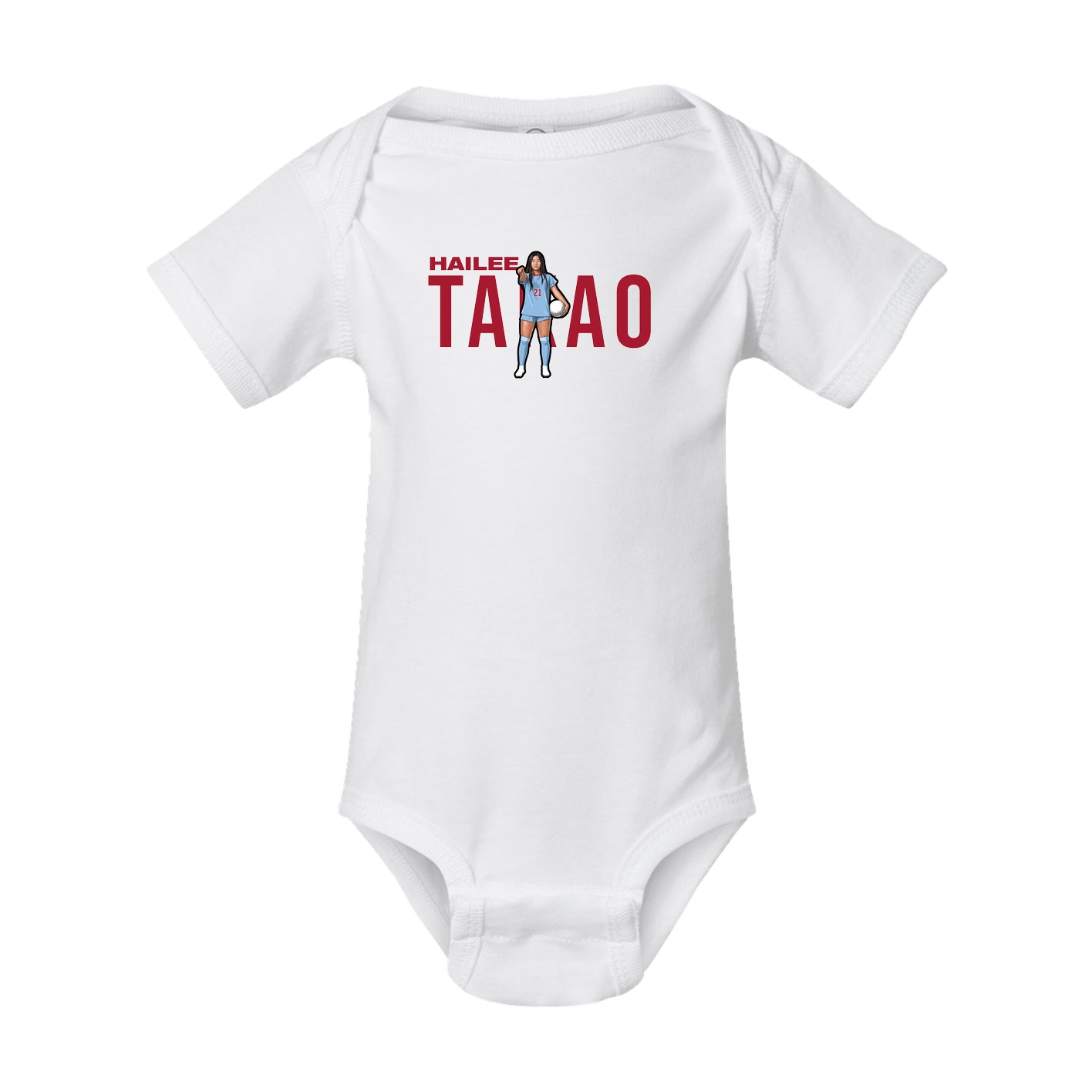 Baby Onesie — Player Name in White