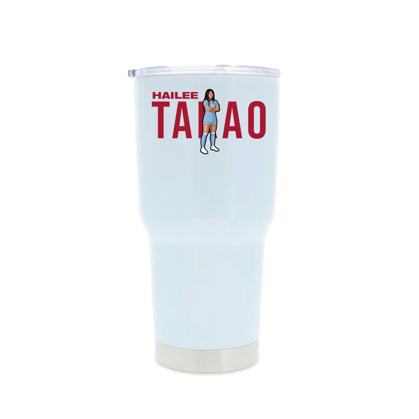 30oz Stainless Steel Tumbler — Player Name in White