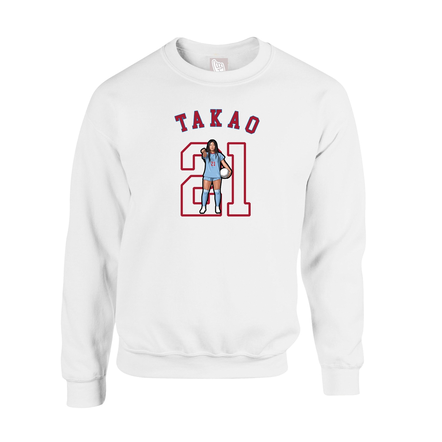 Fleece Crew — Shirsey Arch in White