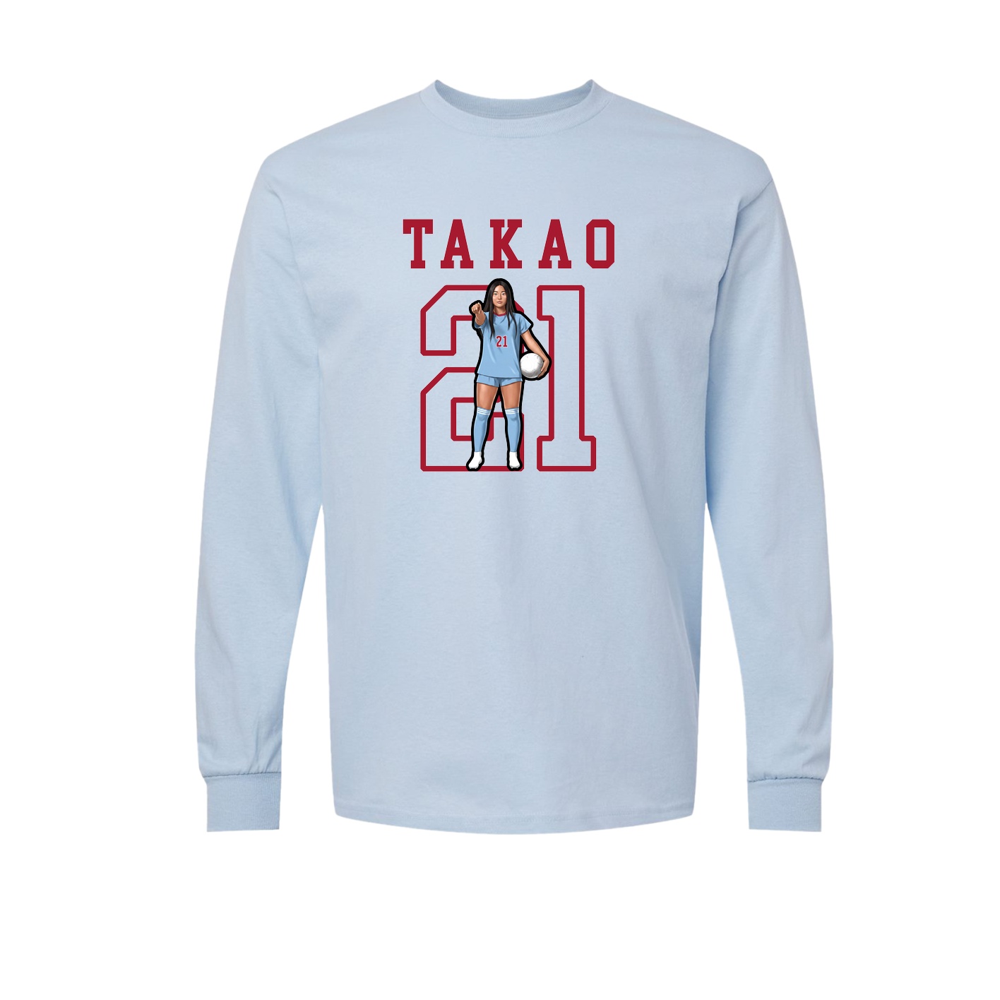 Long Sleeve Tee — Shirsey in Light Blue