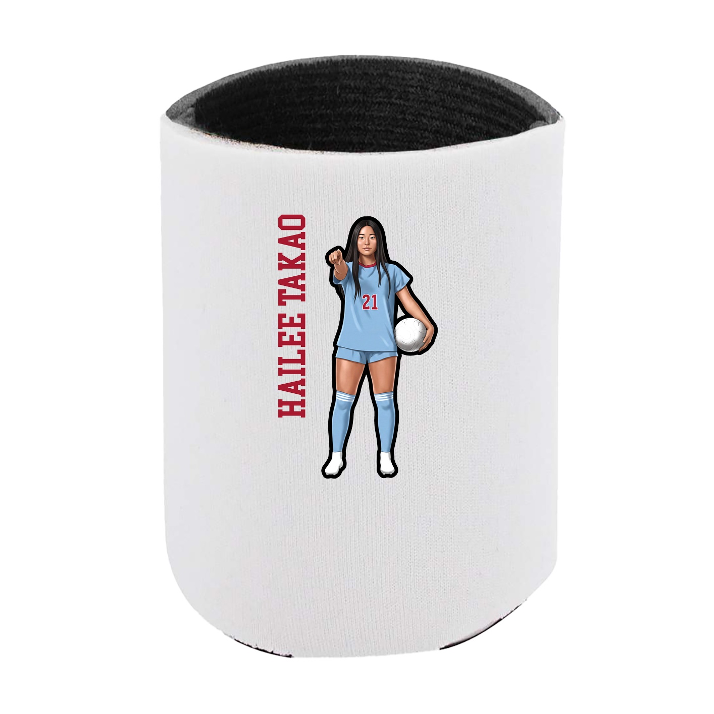 Can Holder — Name Vertical in White