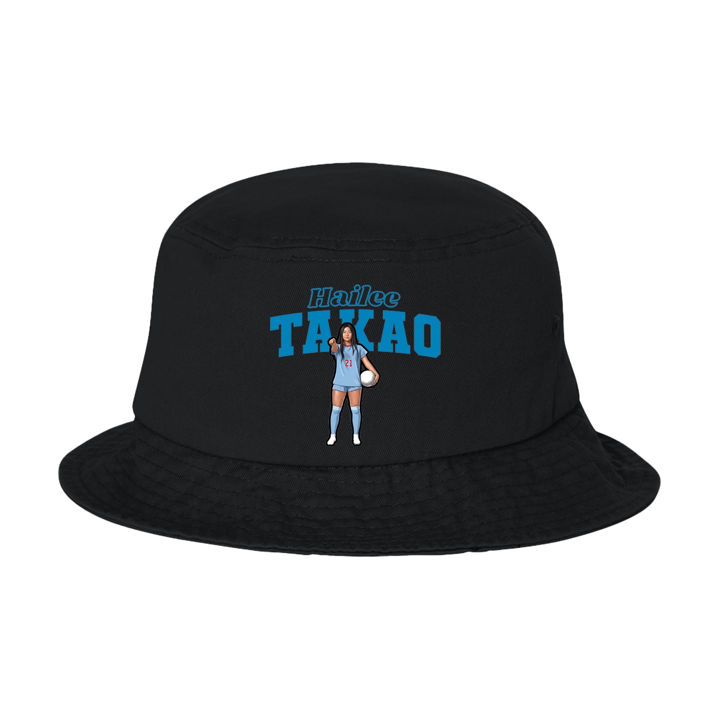 Bucket Cap — Name Arch in Black