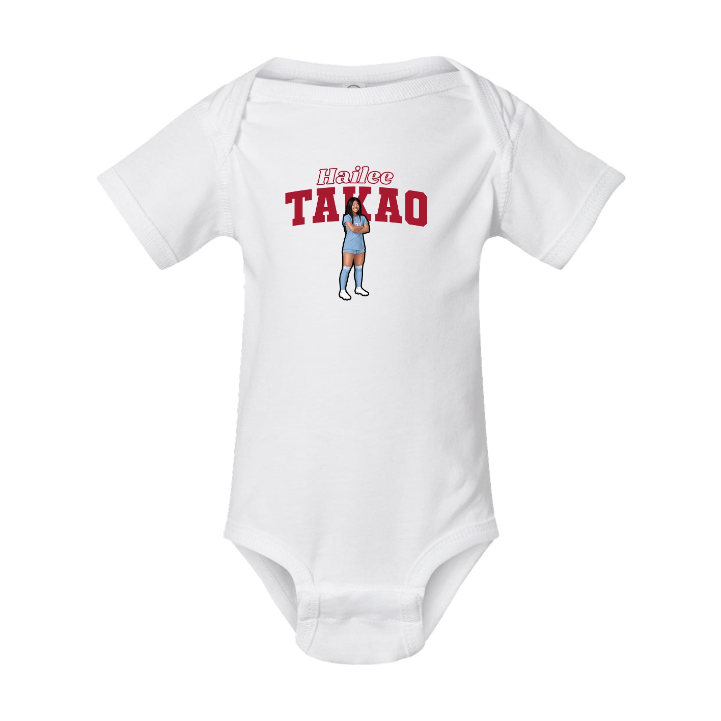 Baby Onesie — Name Arch in White