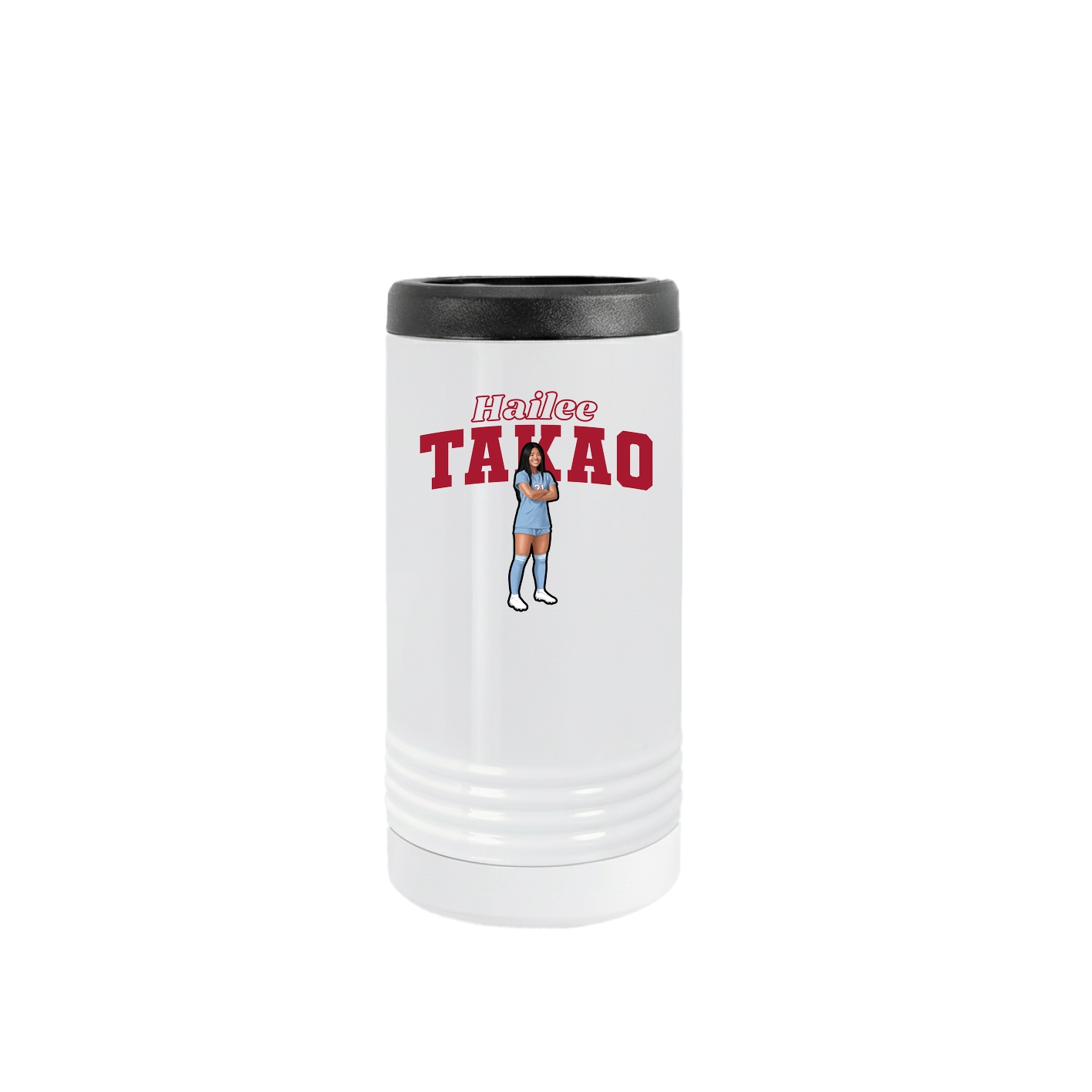 Slim Beverage Holder — Name Arch in White