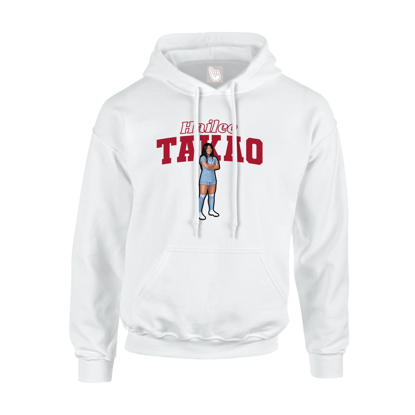 Hoodie — Name Arch in White