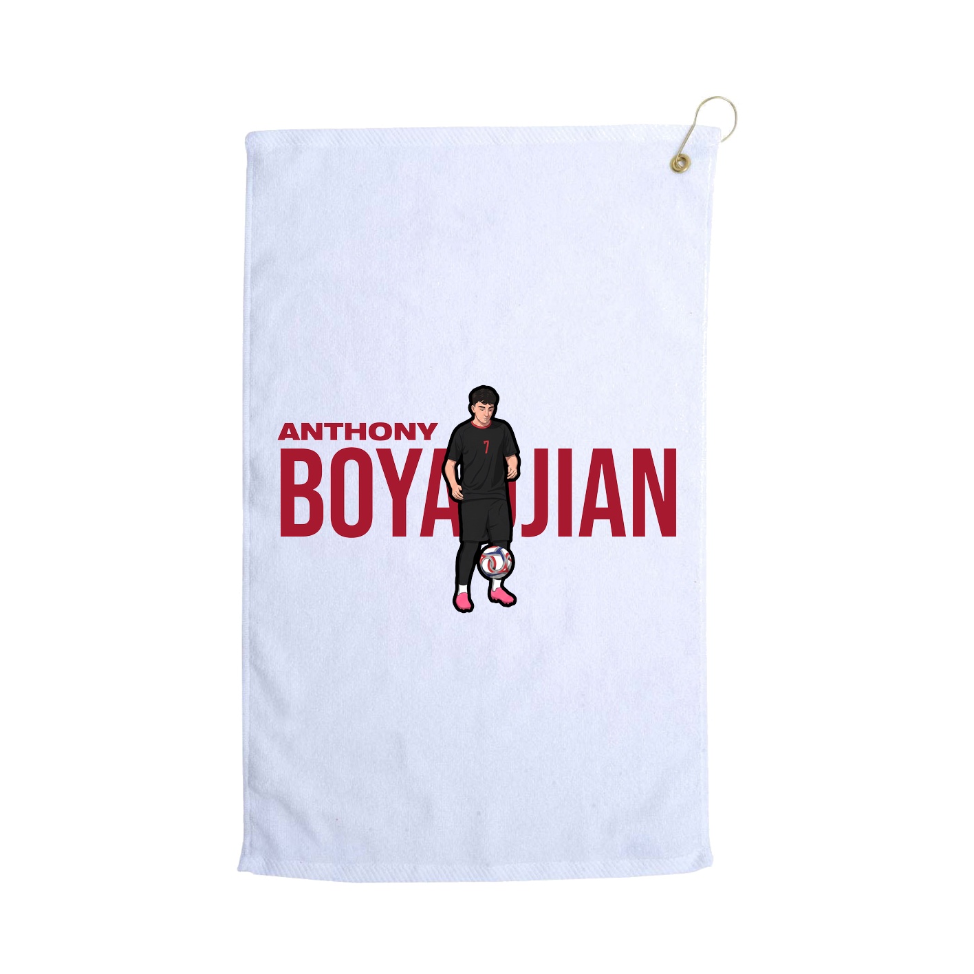 Golf Towel — Player Name in White