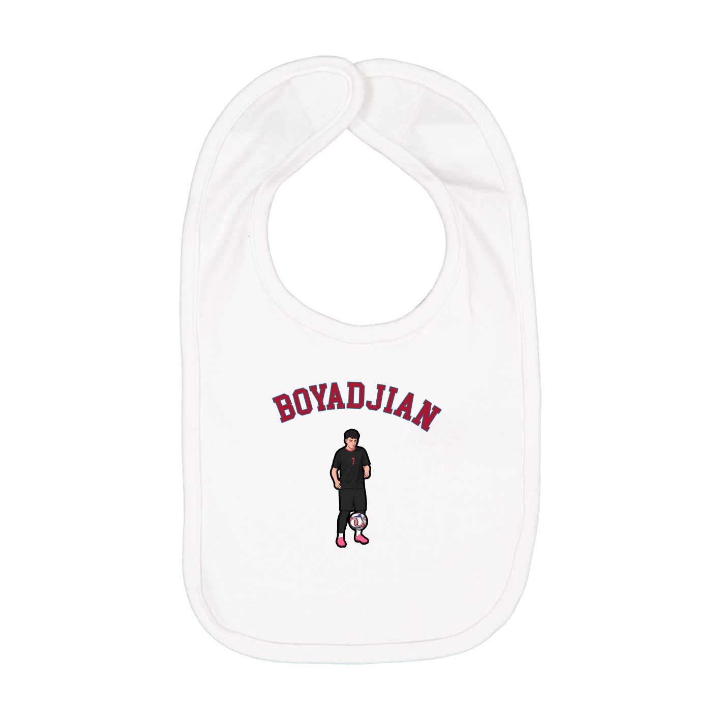 Infant Bib — Shirsey Arch in White