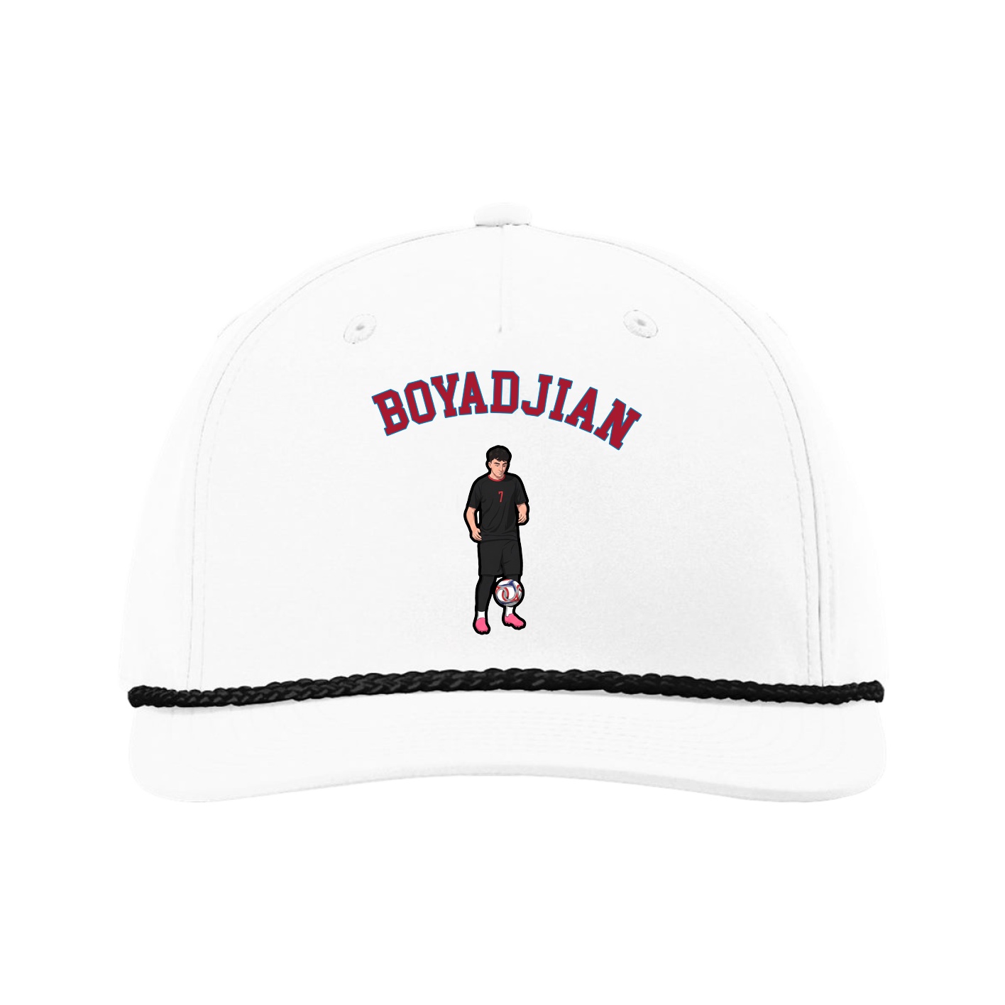 Five-Panel Classic Rope Cap — Shirsey Arch in White