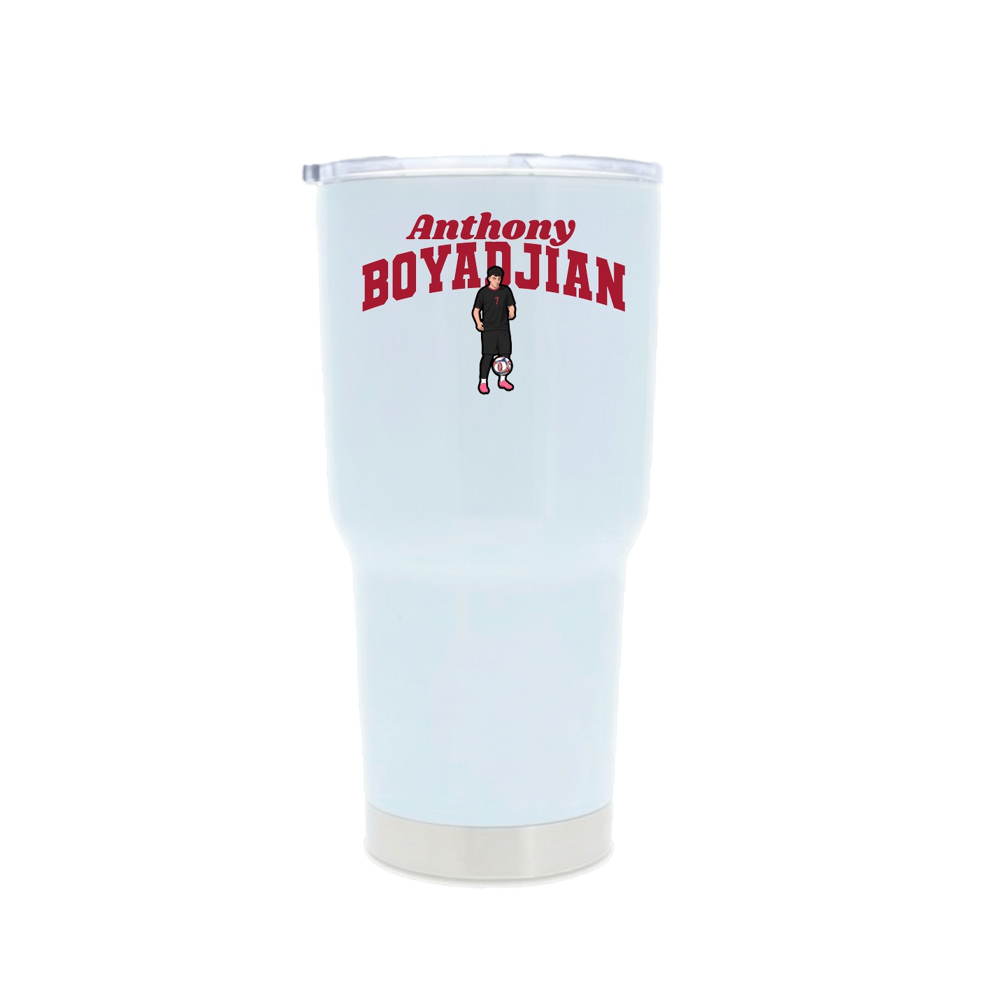 30oz Stainless Steel Tumbler — Signature Arch in White
