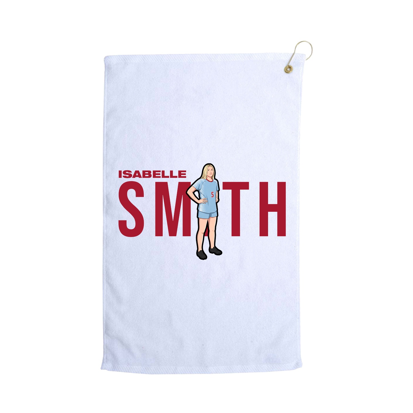 Golf Towel — Player Name in White