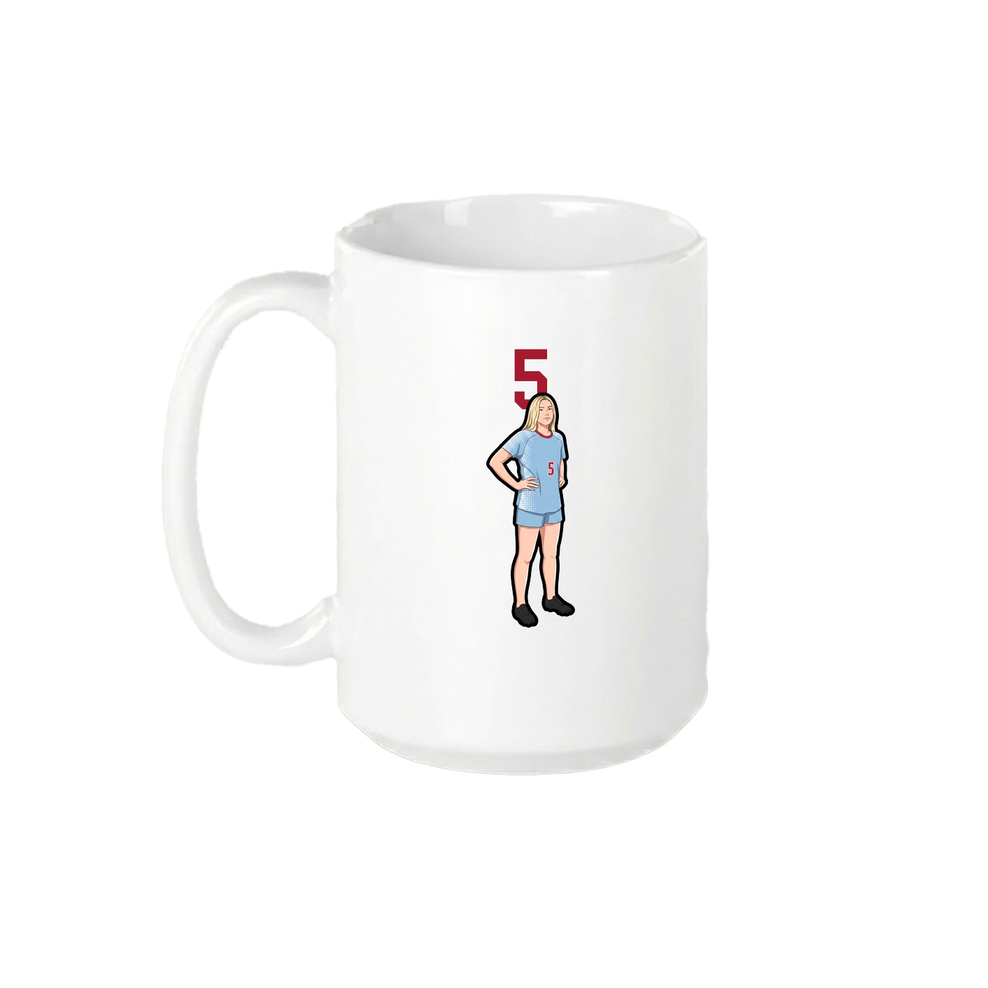 15oz Coffee Mug — Number Top in White