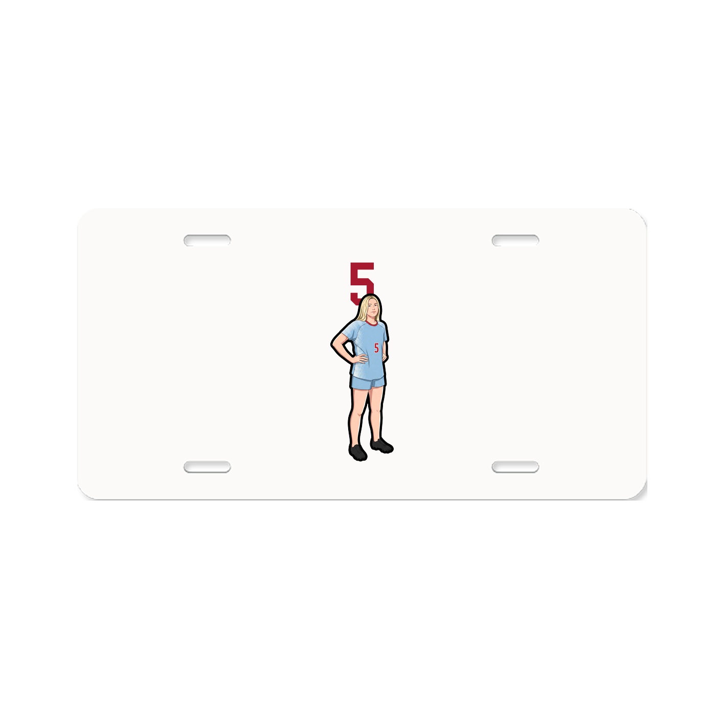 License Plate — Number Top in Classic