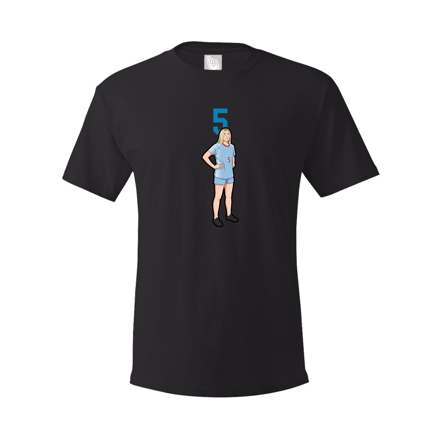 Youth Tee — Number Top in Black