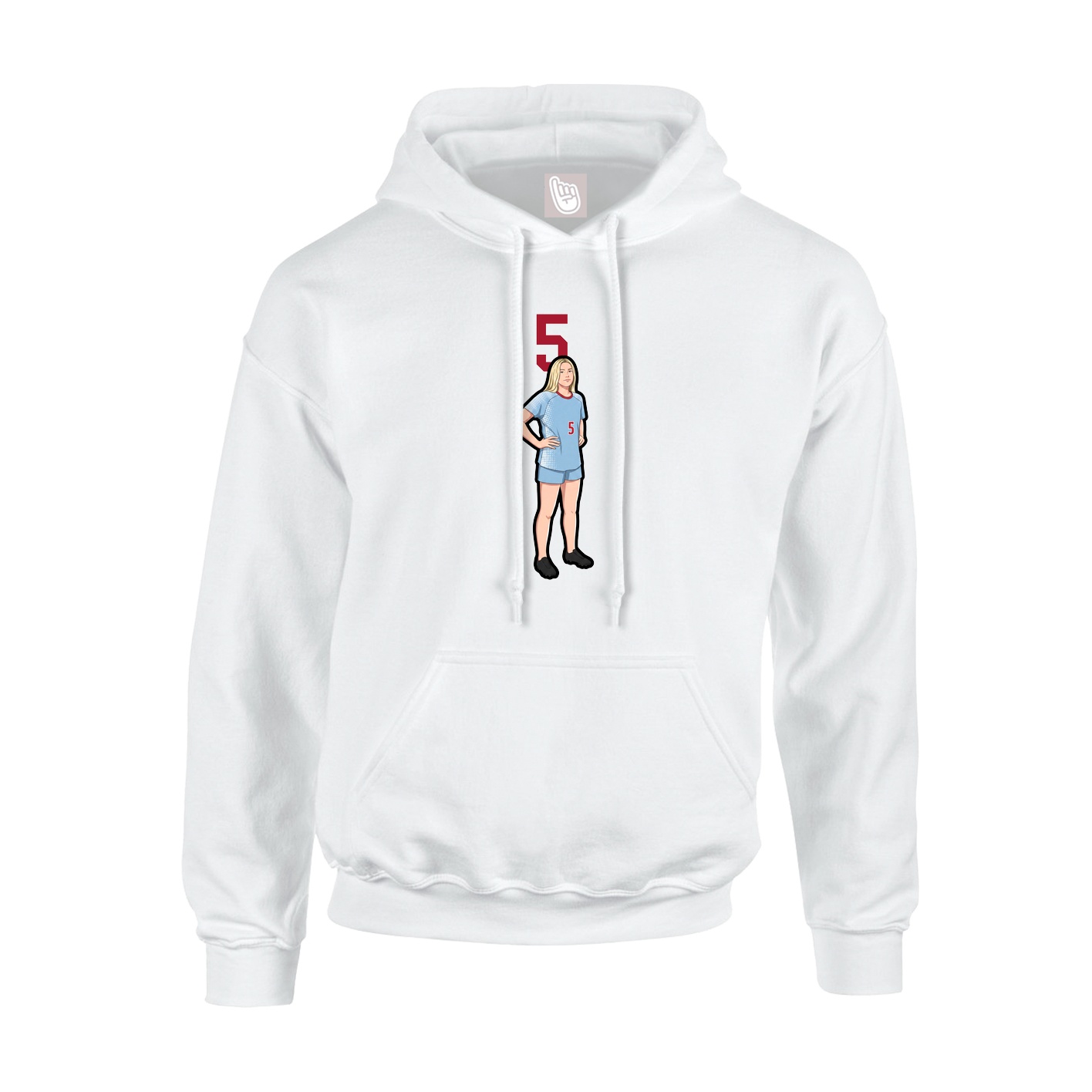 Hoodie — Number Top in White
