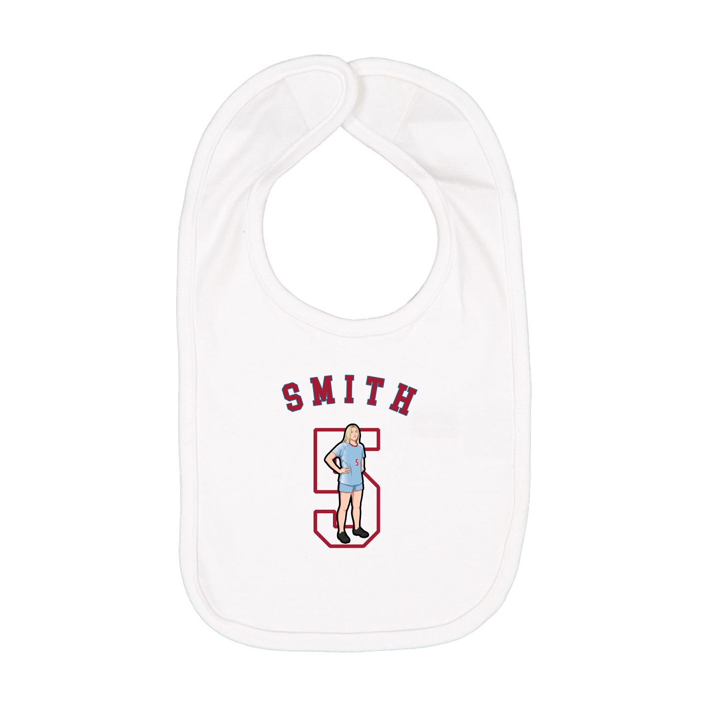 Infant Bib — Shirsey Arch in White