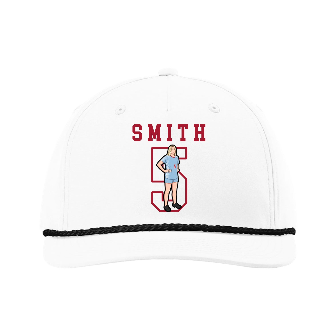 Five-Panel Classic Rope Cap — Shirsey in White