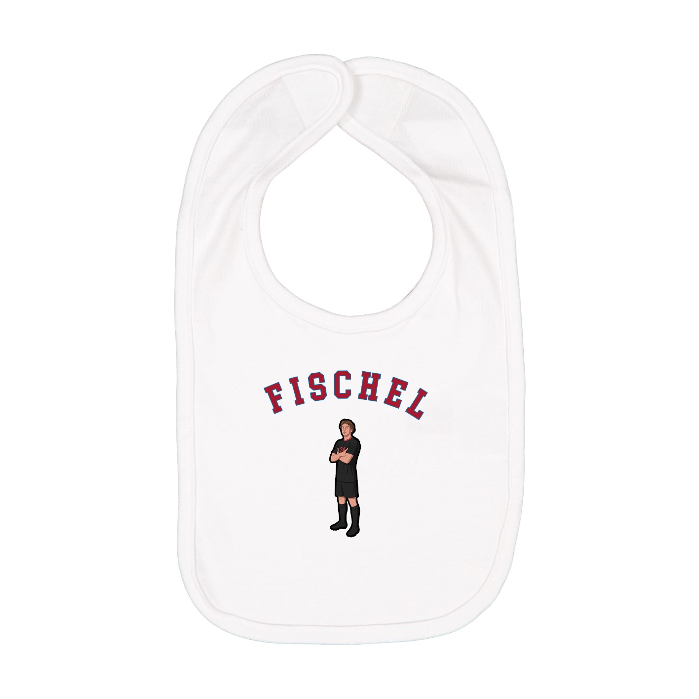 Infant Bib — Shirsey Arch in White