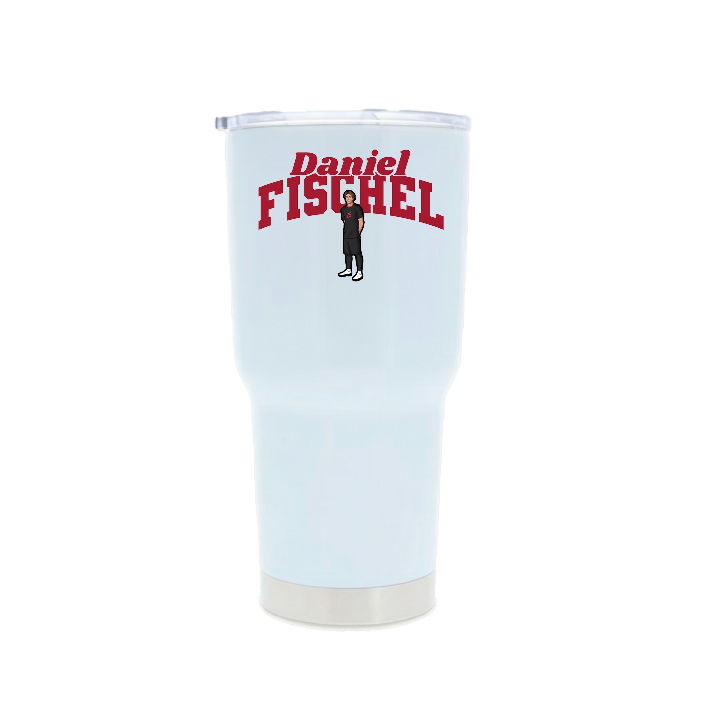30oz Stainless Steel Tumbler — Signature Arch in White