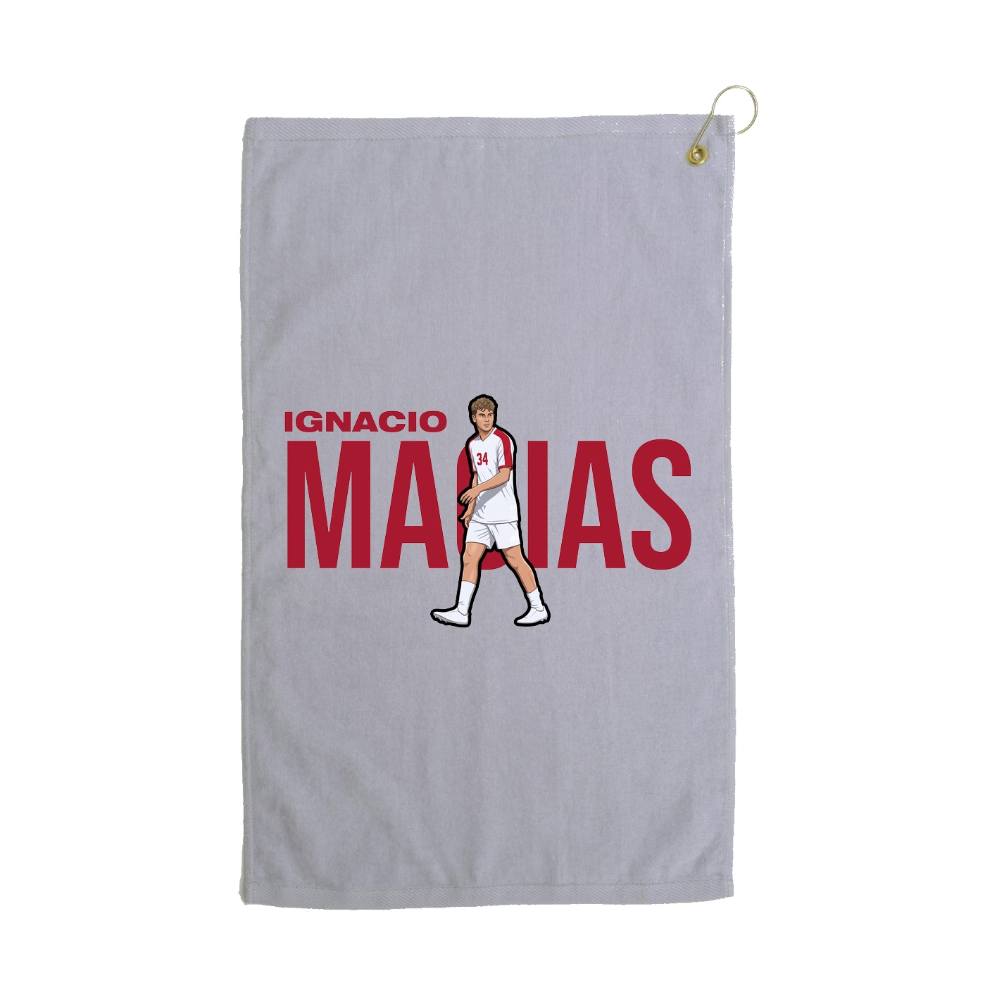 Golf Towel — Player Name in Grey