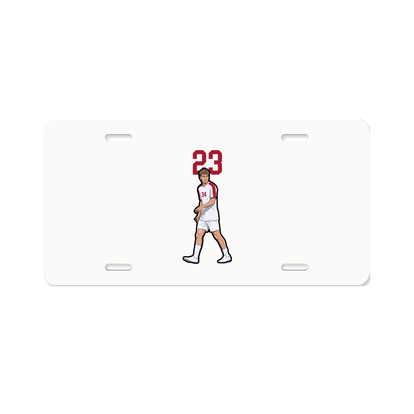 License Plate — Number Top in Classic