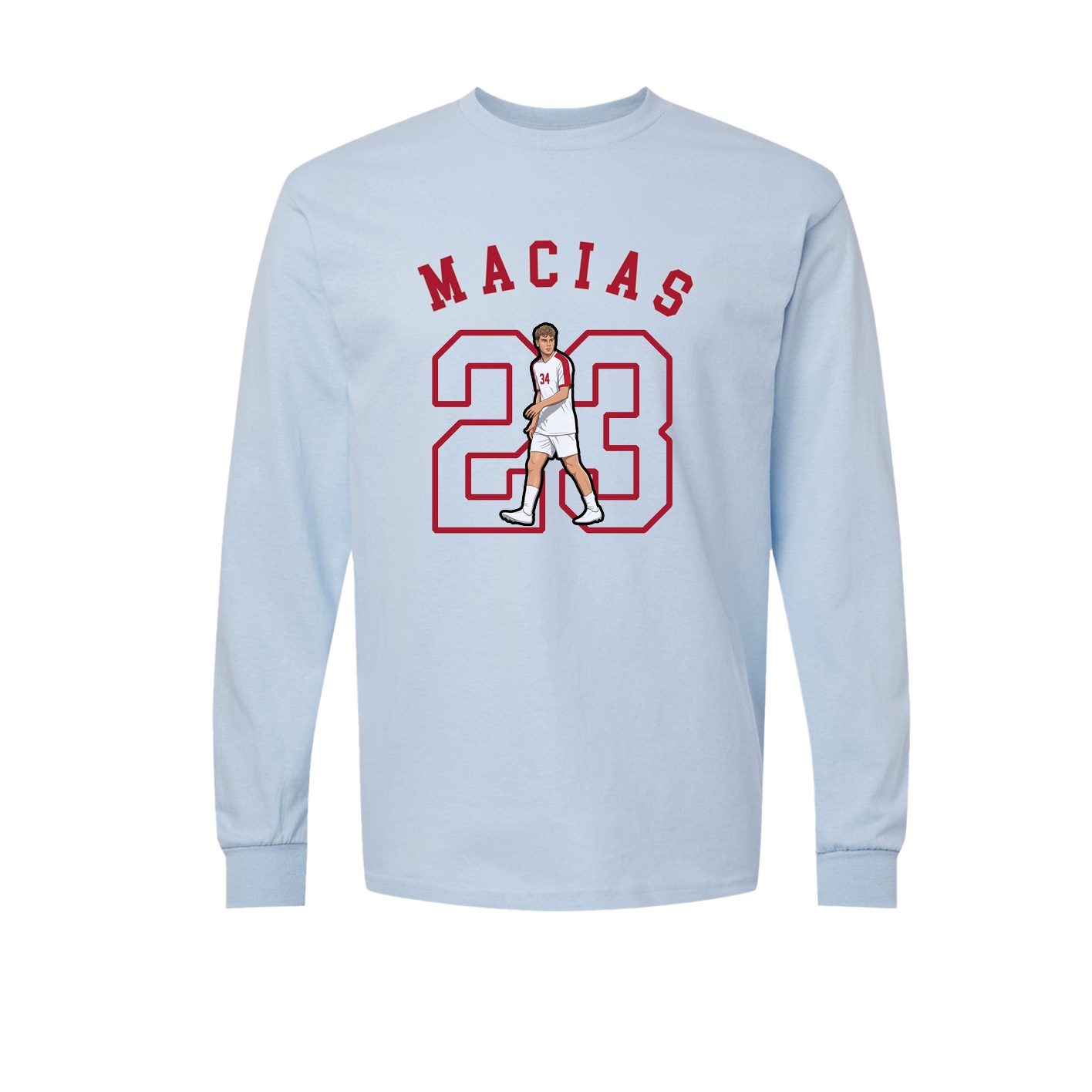 Long Sleeve Tee — Shirsey Arch in Light Blue