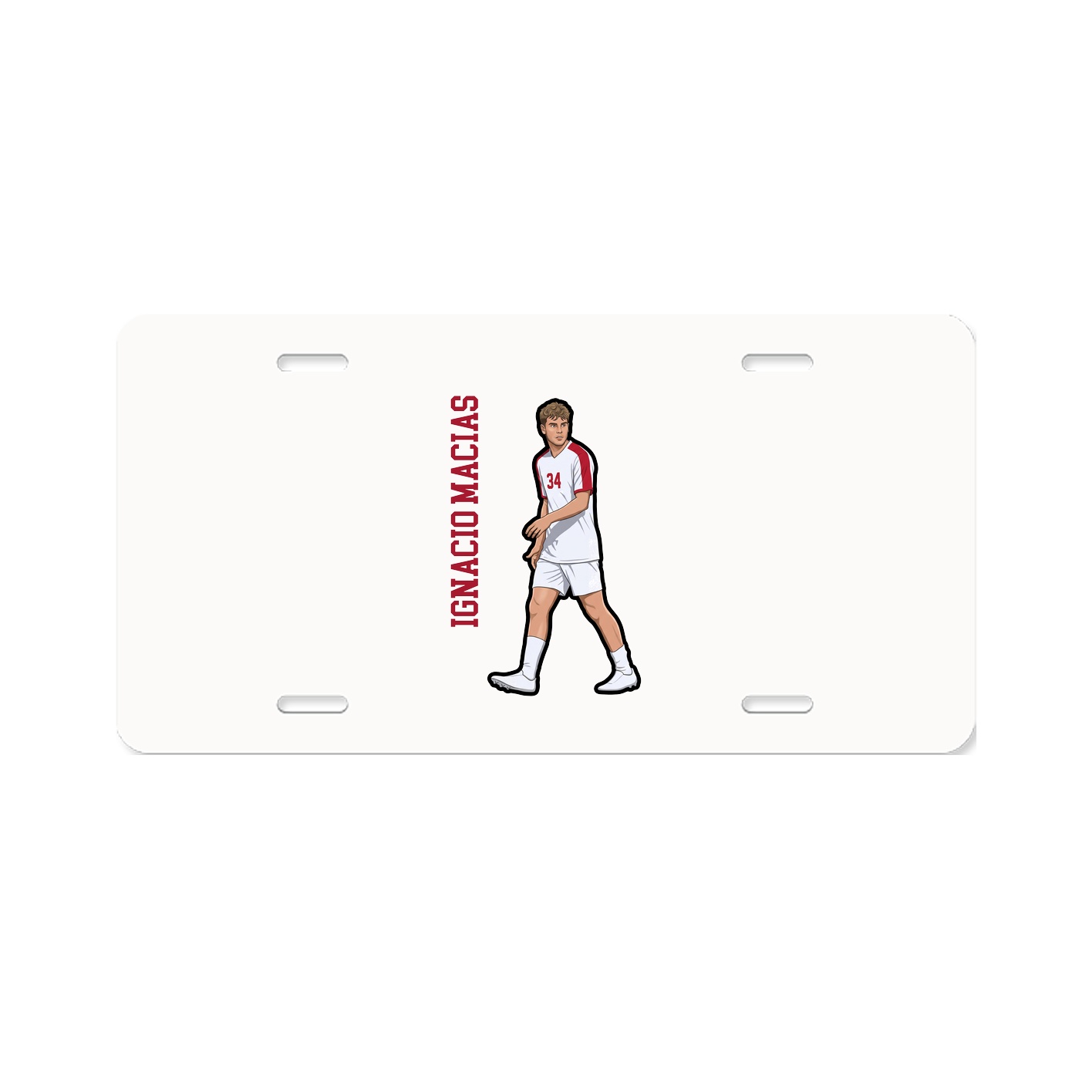 License Plate — Name Vertical in Classic