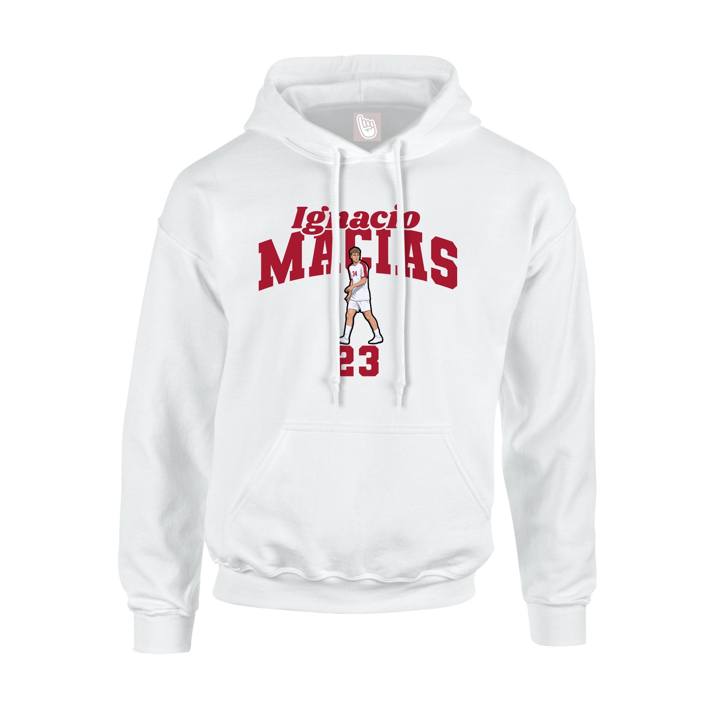 Youth Hoodie — Signature Arch in White