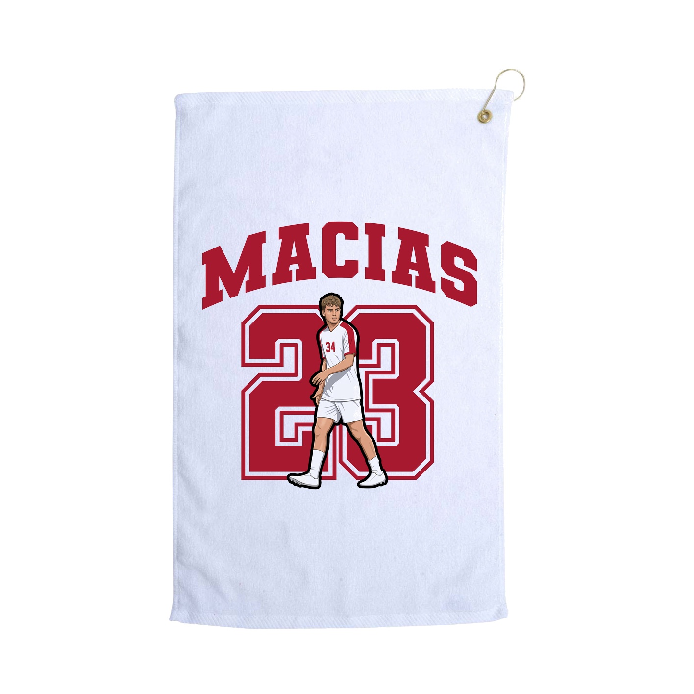 Golf Towel — Number in White