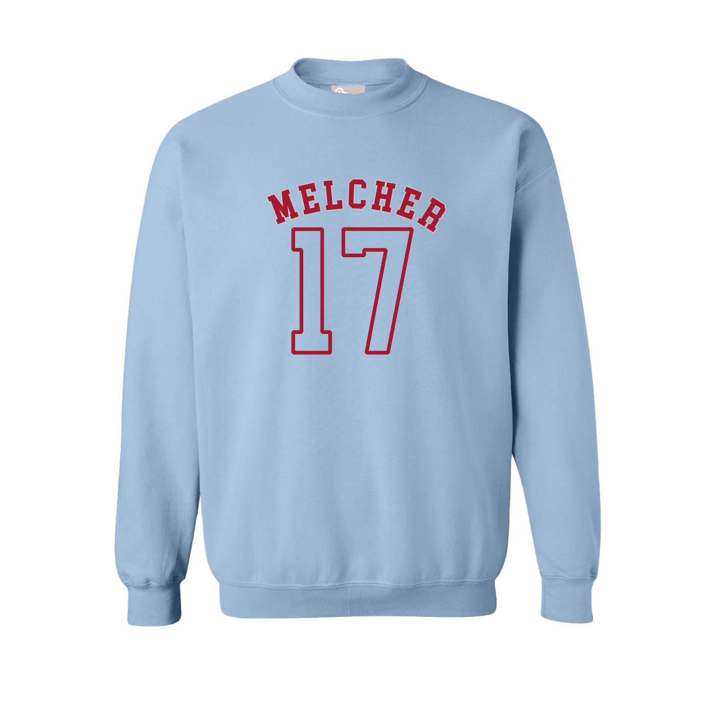 Fleece Crew — Shirsey Arch in Light Blue