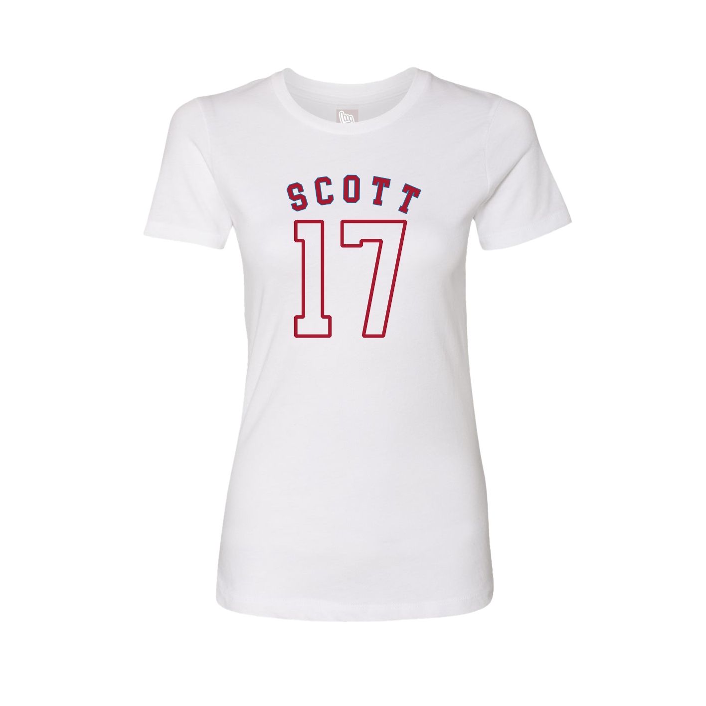 Fitted Women's Tee — Shirsey Arch in White