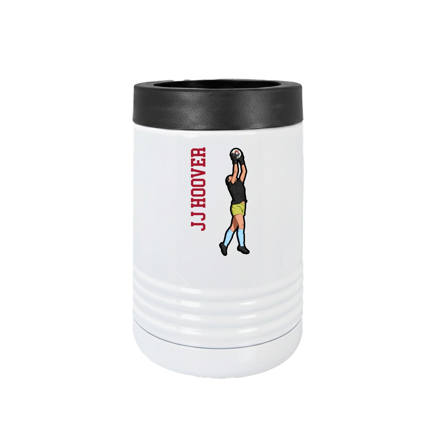 Beverage Holder — Name Vertical in White