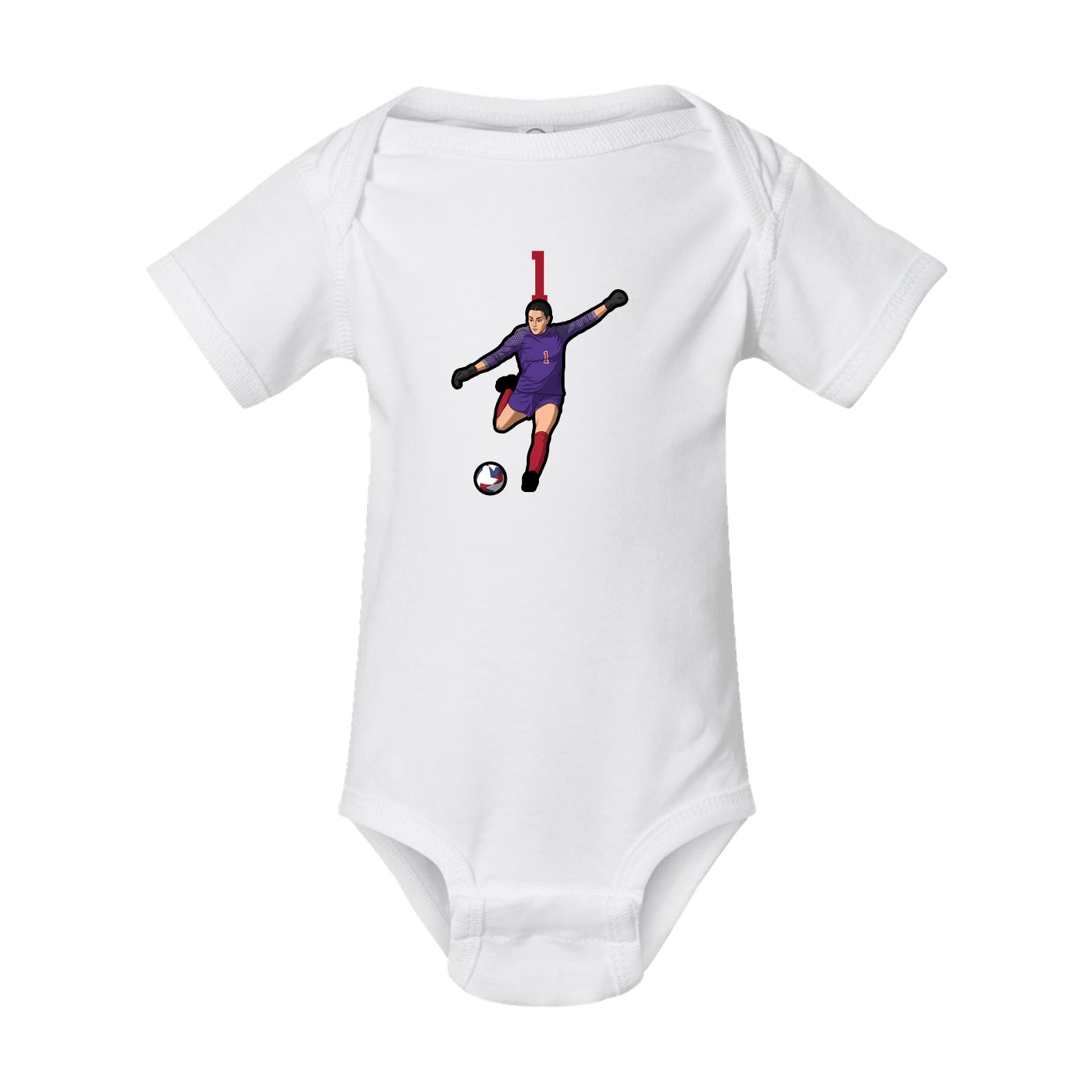 Baby Onesie — Number Top in White