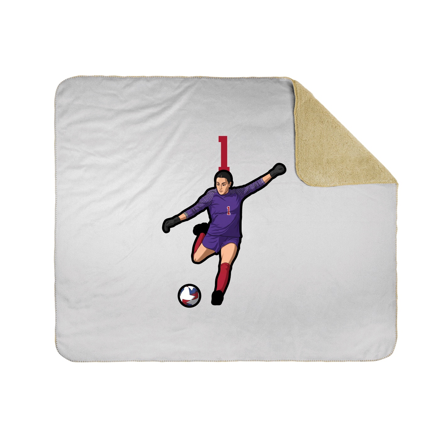 Throw Blanket — Number Top in White