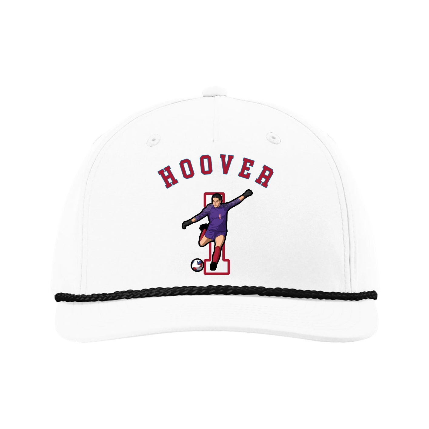 Five-Panel Classic Rope Cap — Shirsey Arch in White