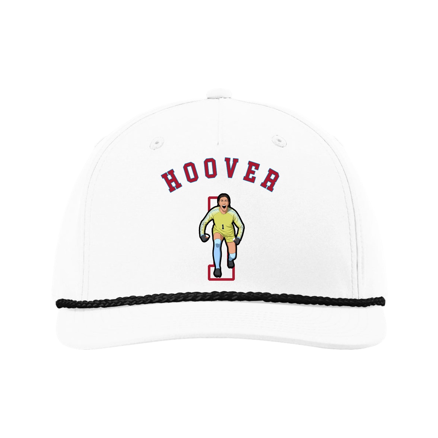 Five-Panel Classic Rope Cap — Shirsey Arch in White