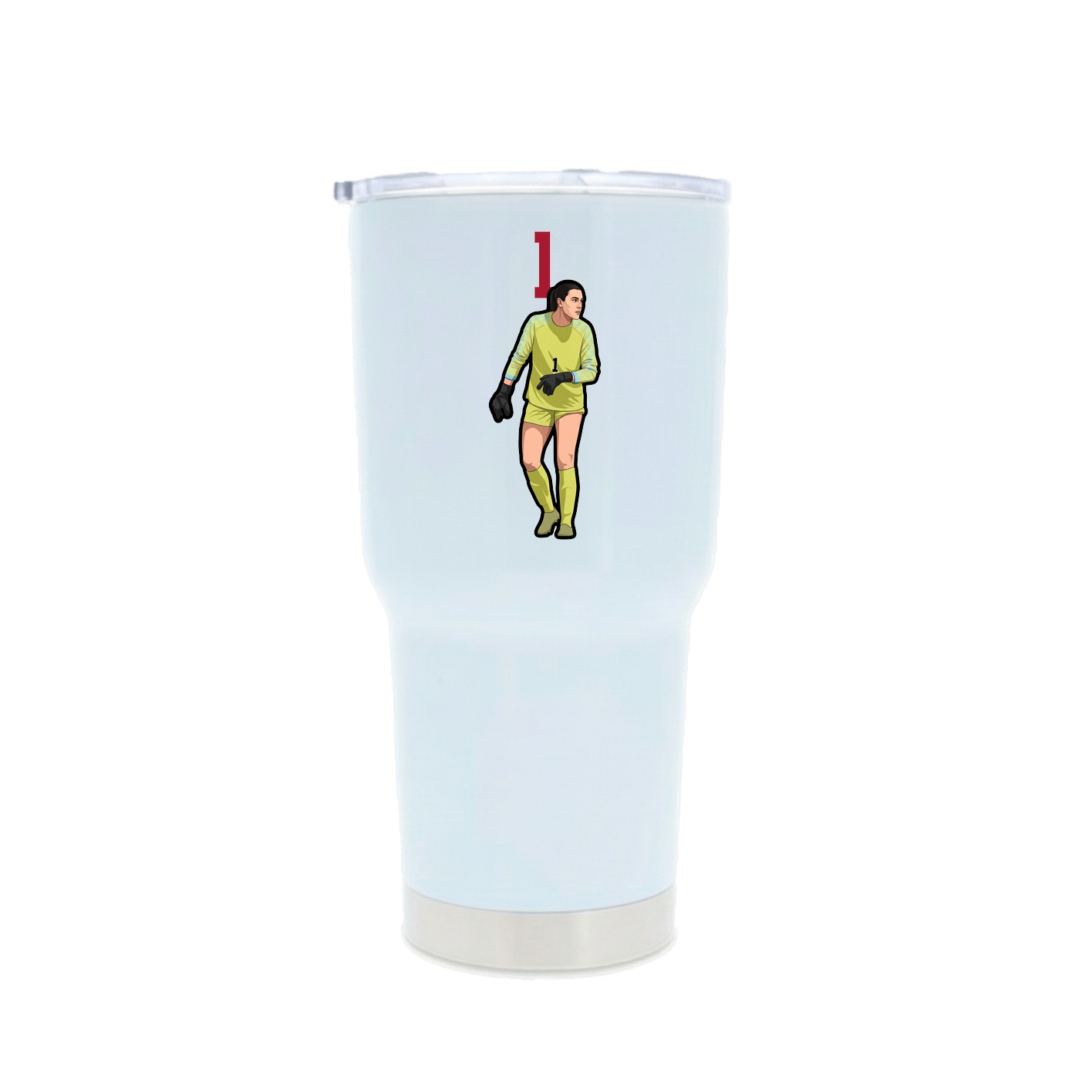30oz Stainless Steel Tumbler — Number Top in White