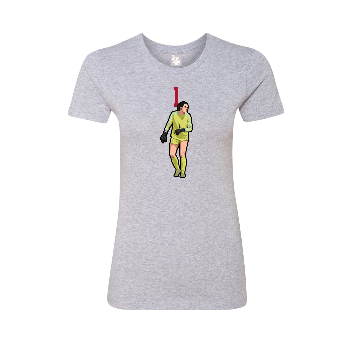 Womens Tee — Number Top in Grey