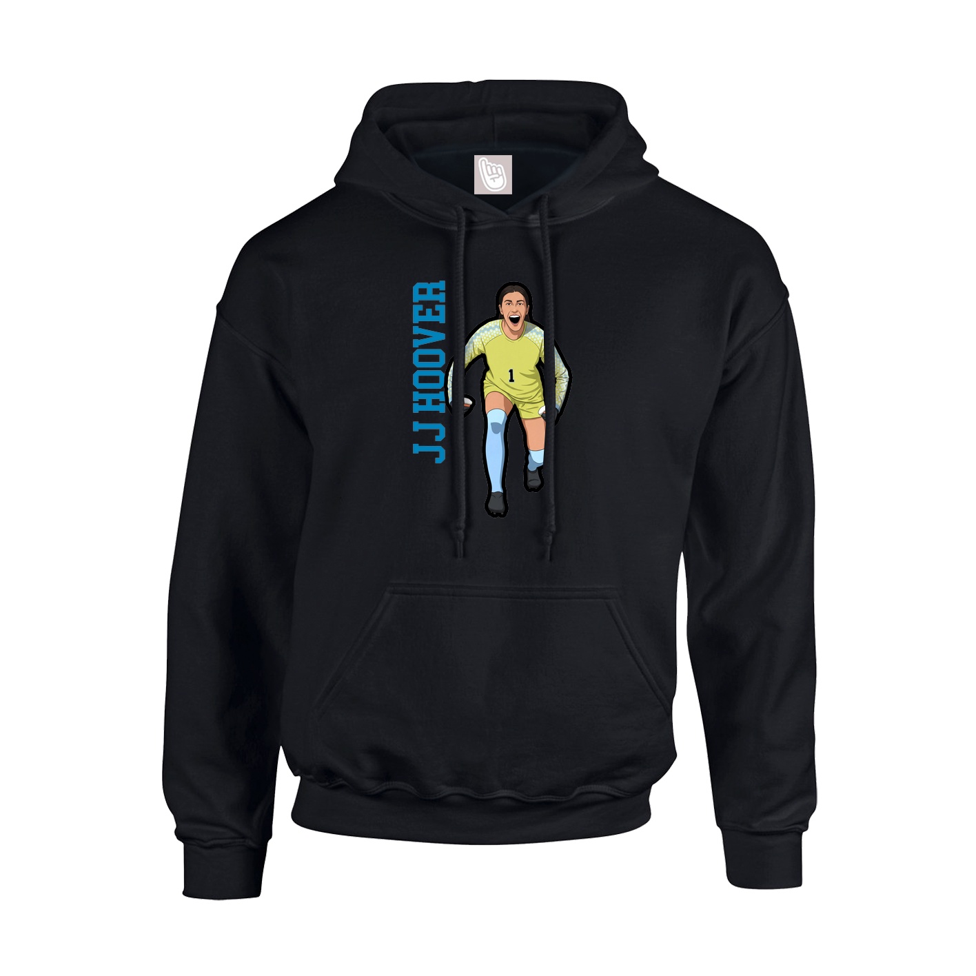 Hoodie — Name Vertical in Black