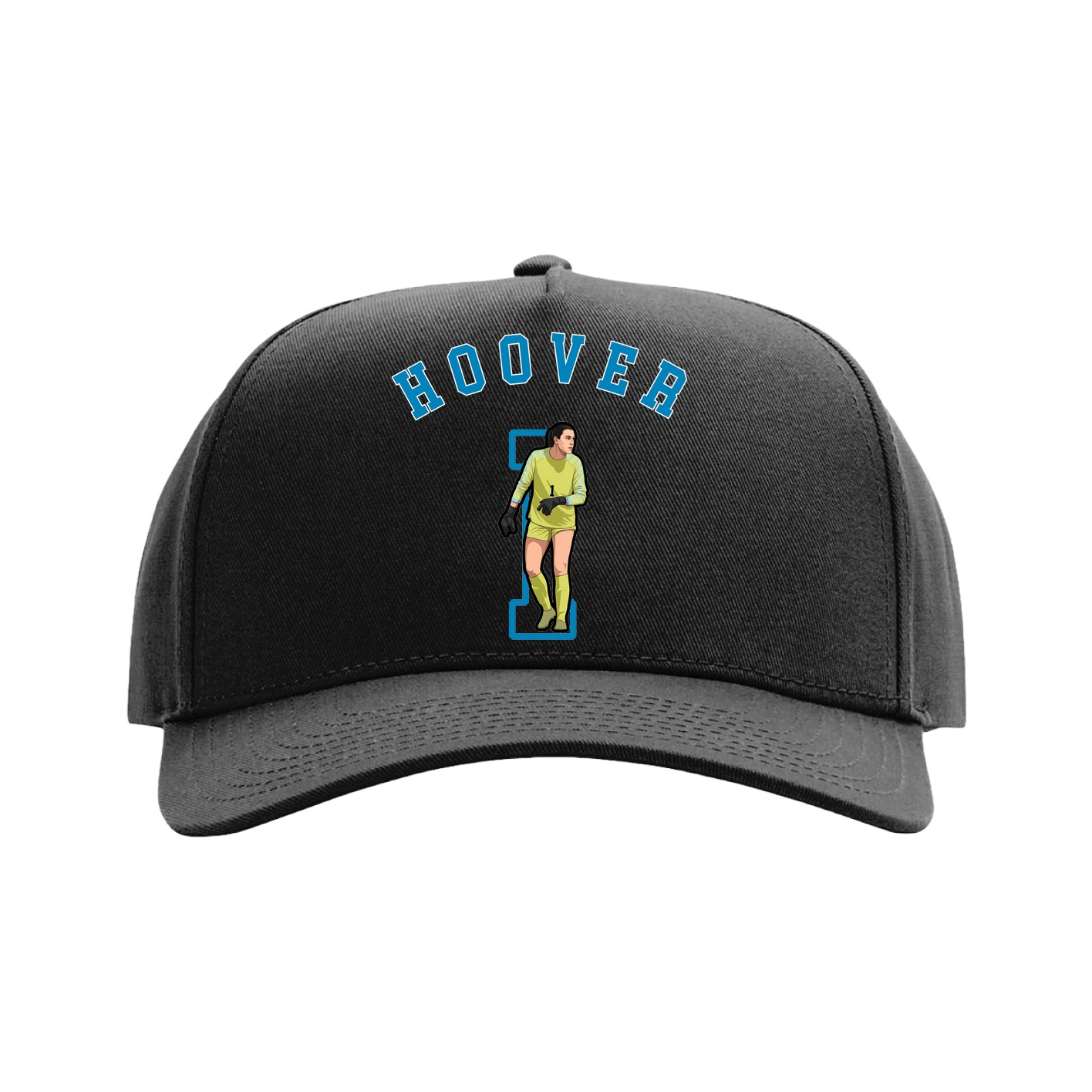 Full Fabric Five-Panel Champ Cap — Shirsey Arch in Black