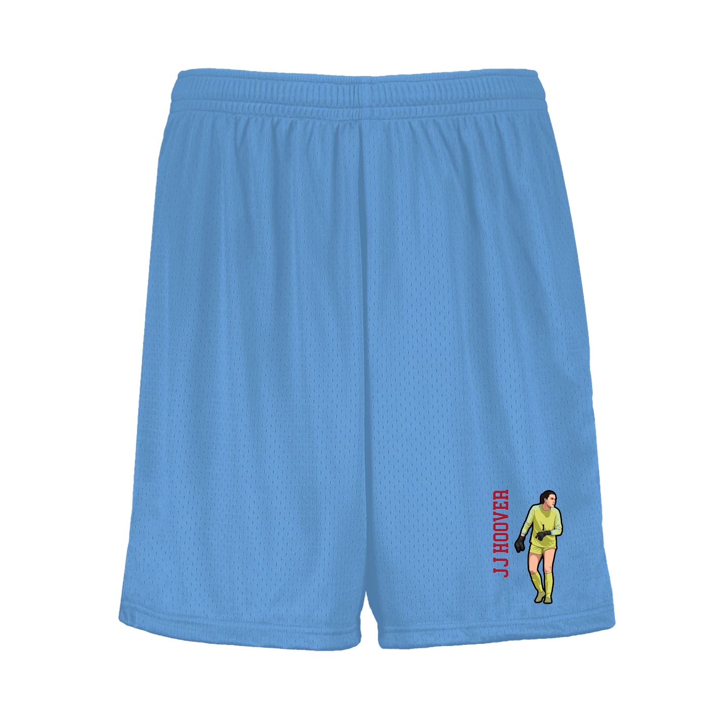 Shorts — Name Vertical in Light Blue