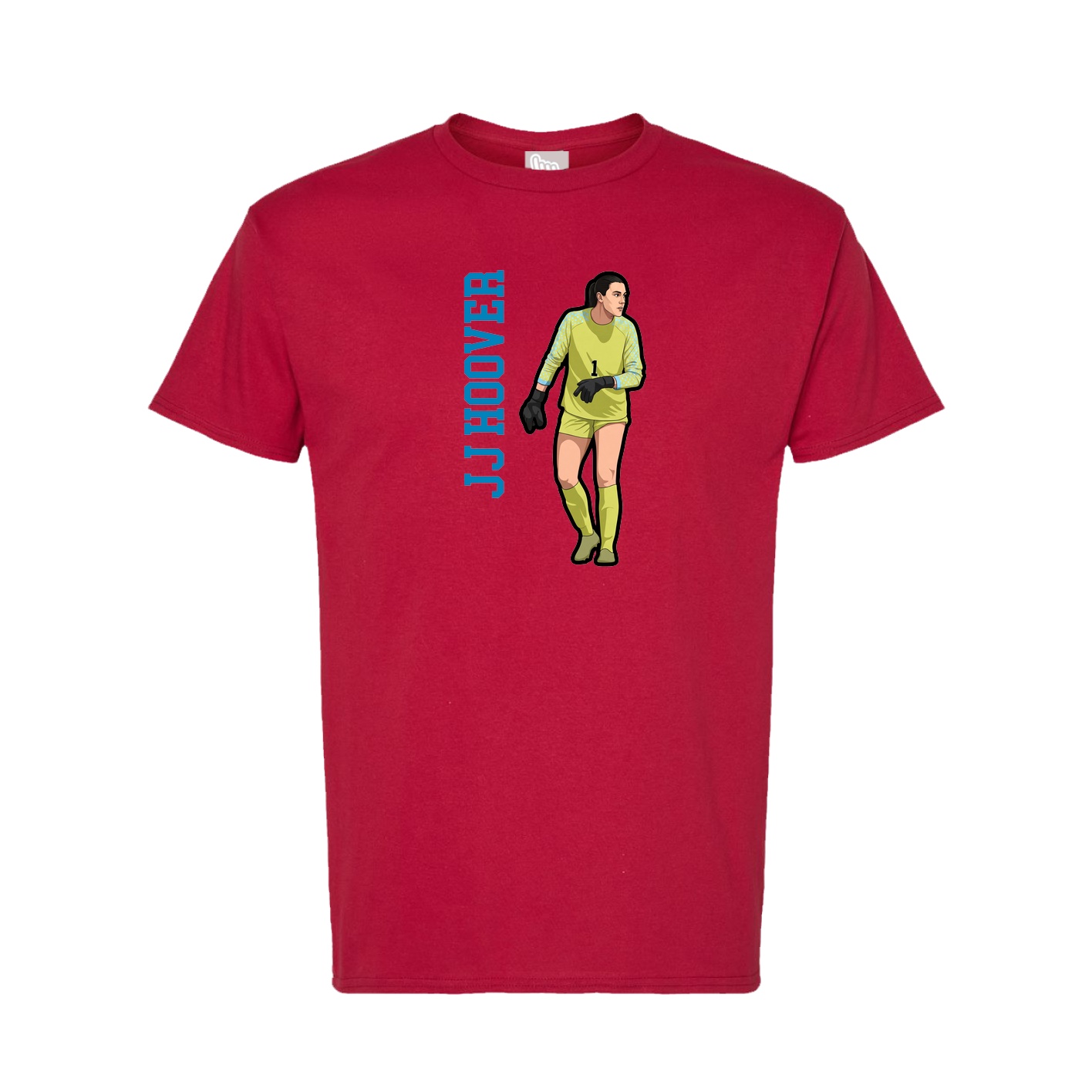 Tee — Name Vertical in Crimson