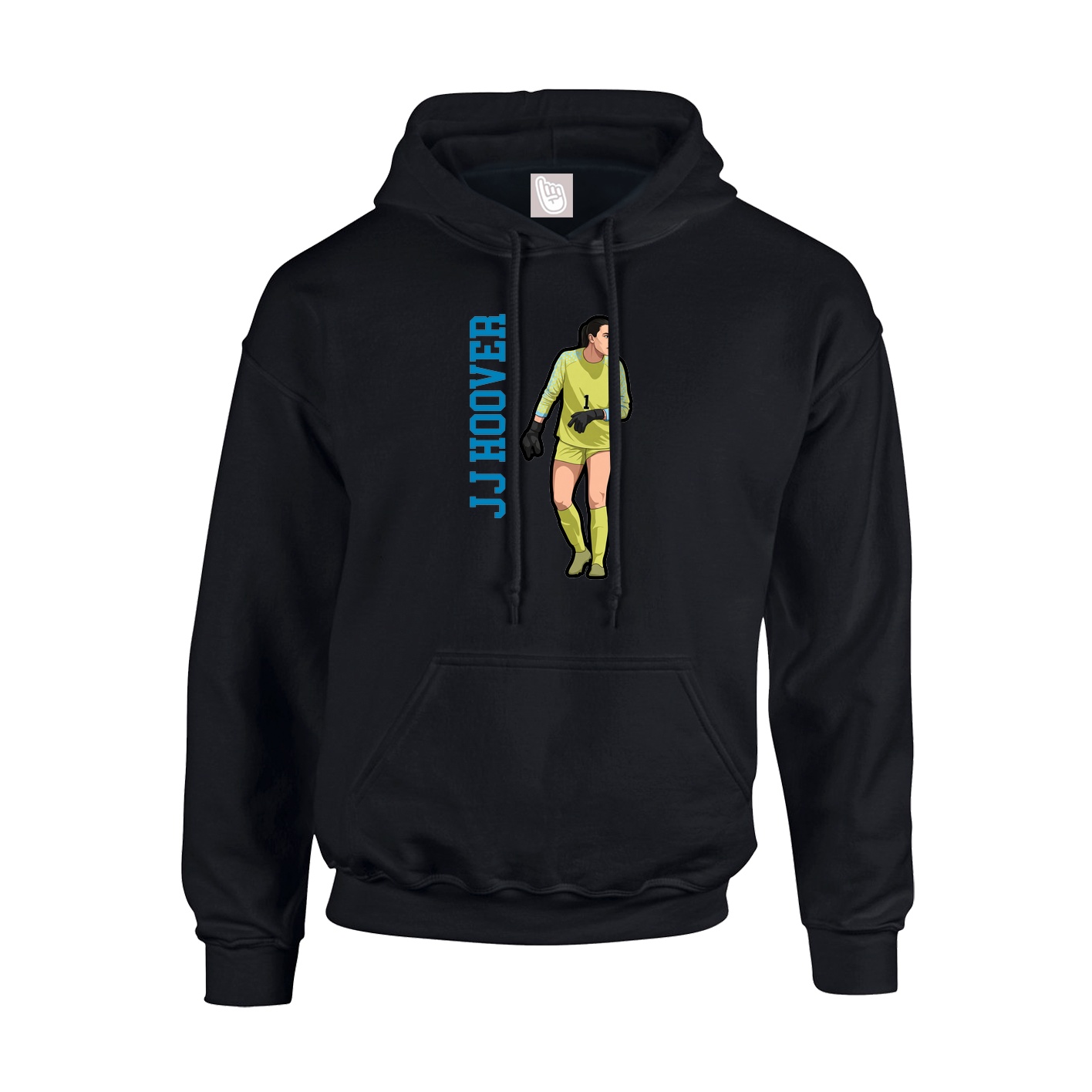 Youth Hoodie — Name Vertical in Black