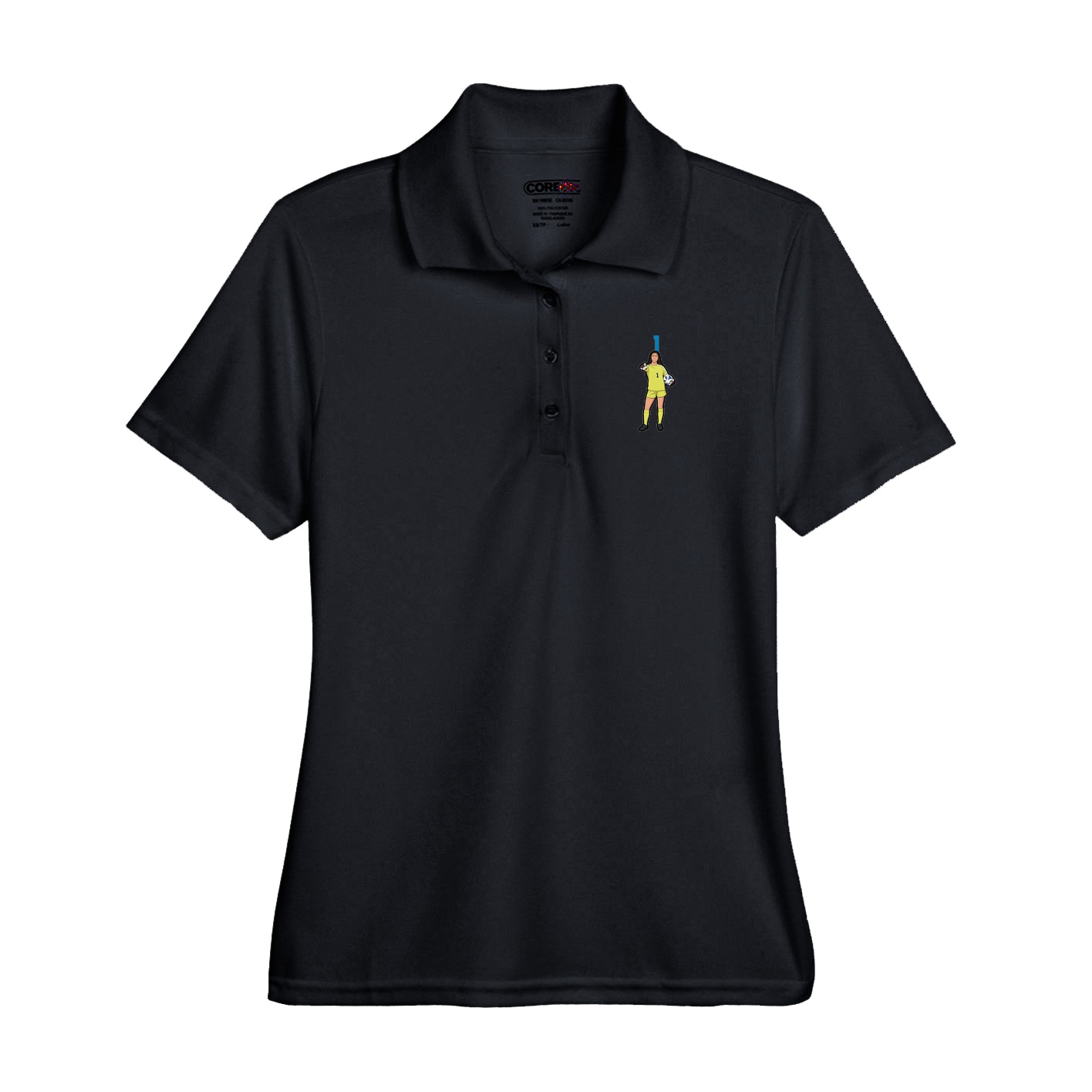 Performance Polo — Number Top in Black