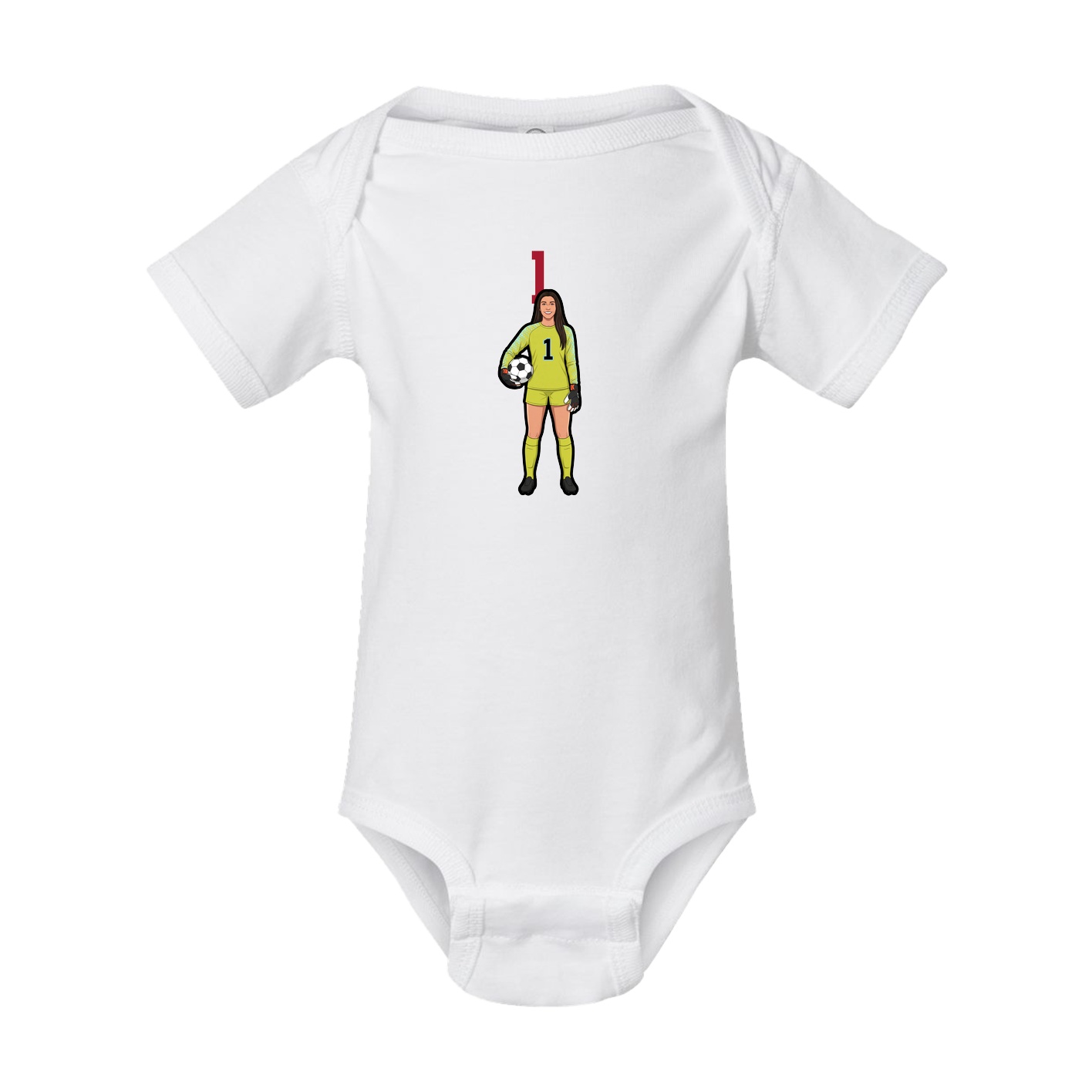 Baby Onesie — Number Top in White