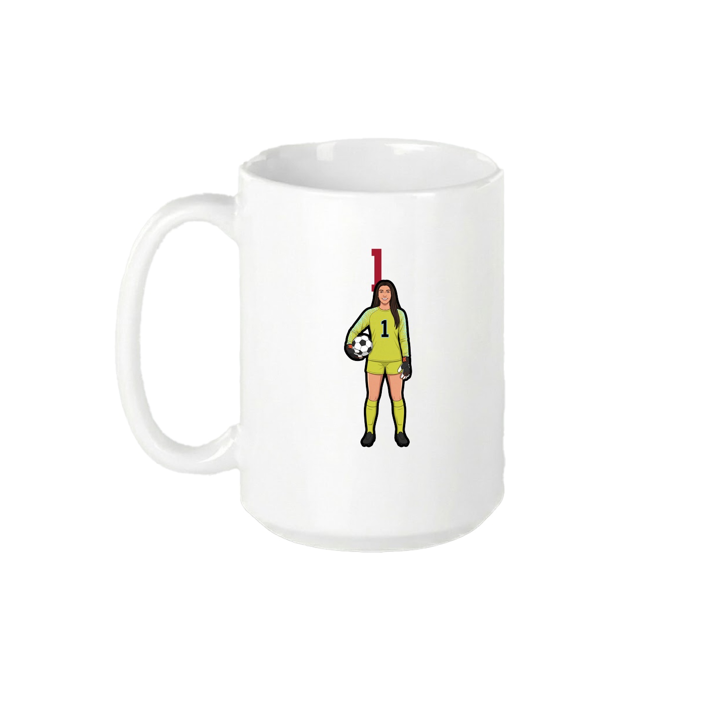 15oz Coffee Mug — Number Top in White