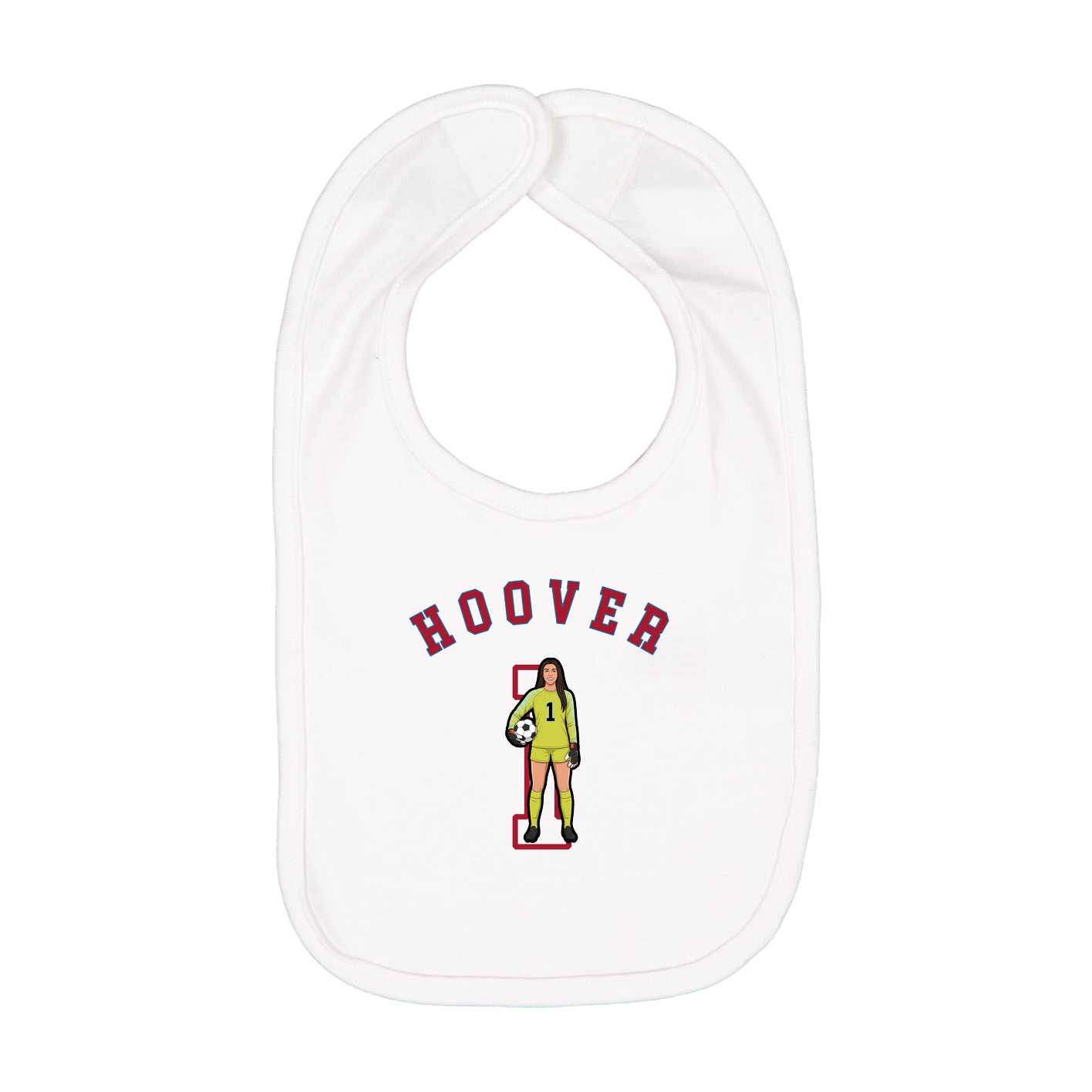 Infant Bib — Shirsey Arch in White