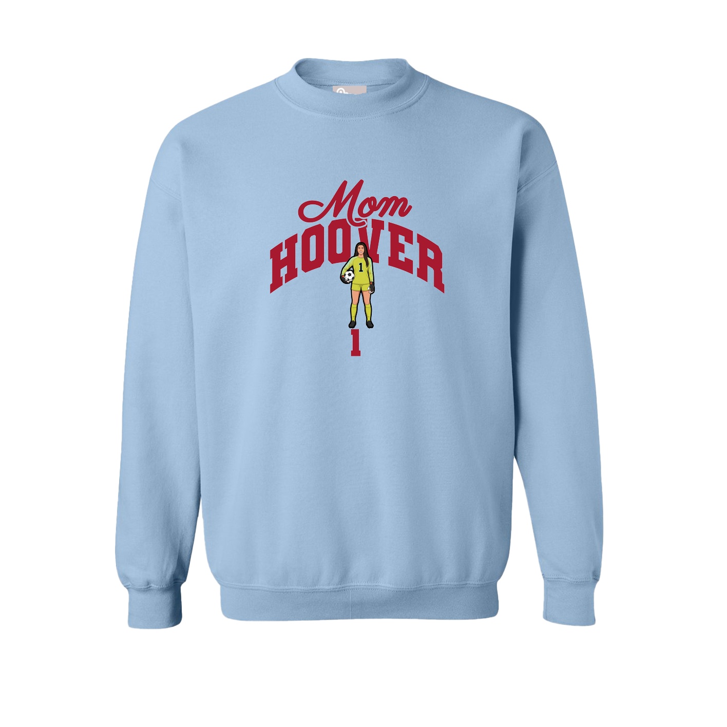 Fleece Crew — Mothers Day Arch in Light Blue