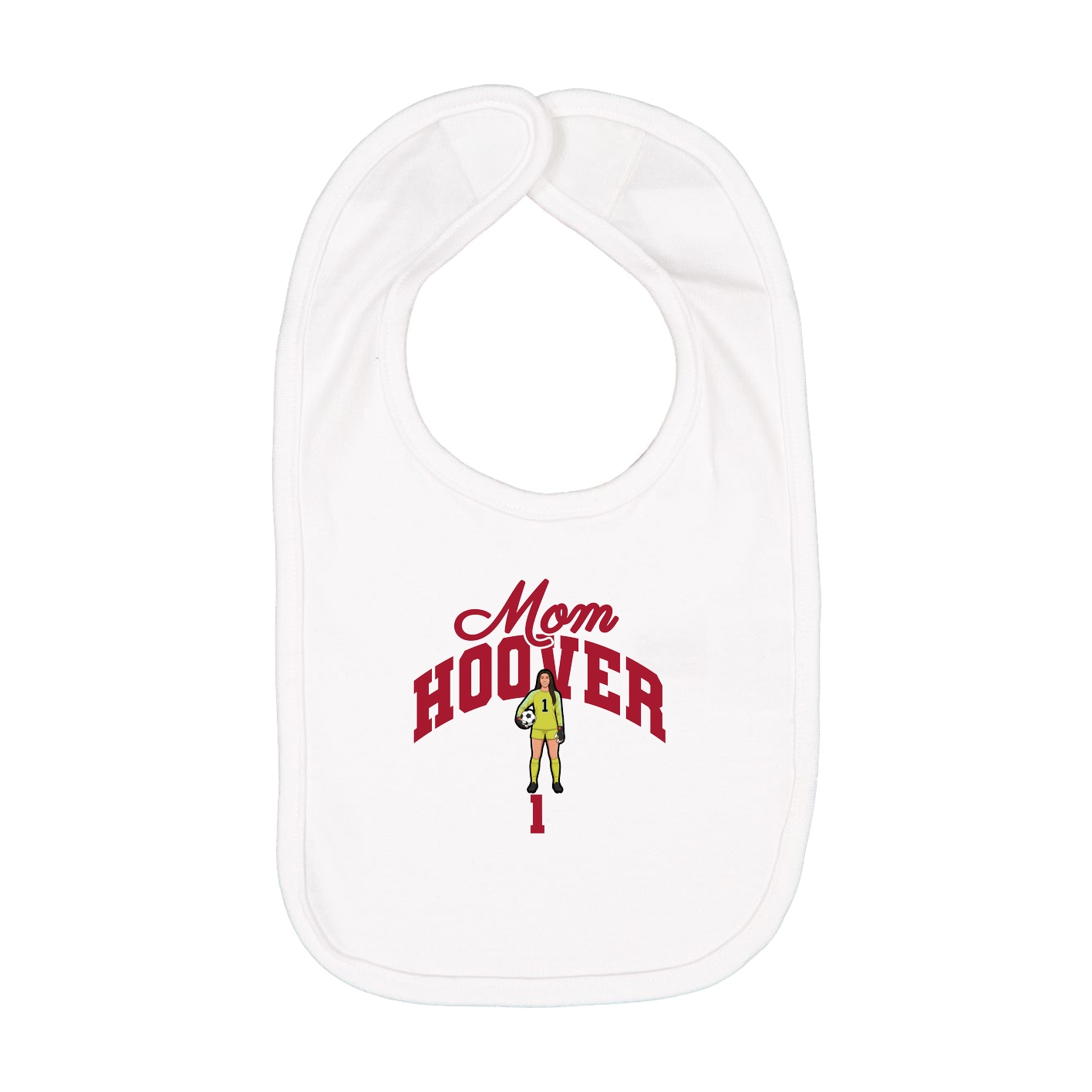 Infant Bib — Mothers Day Arch in White