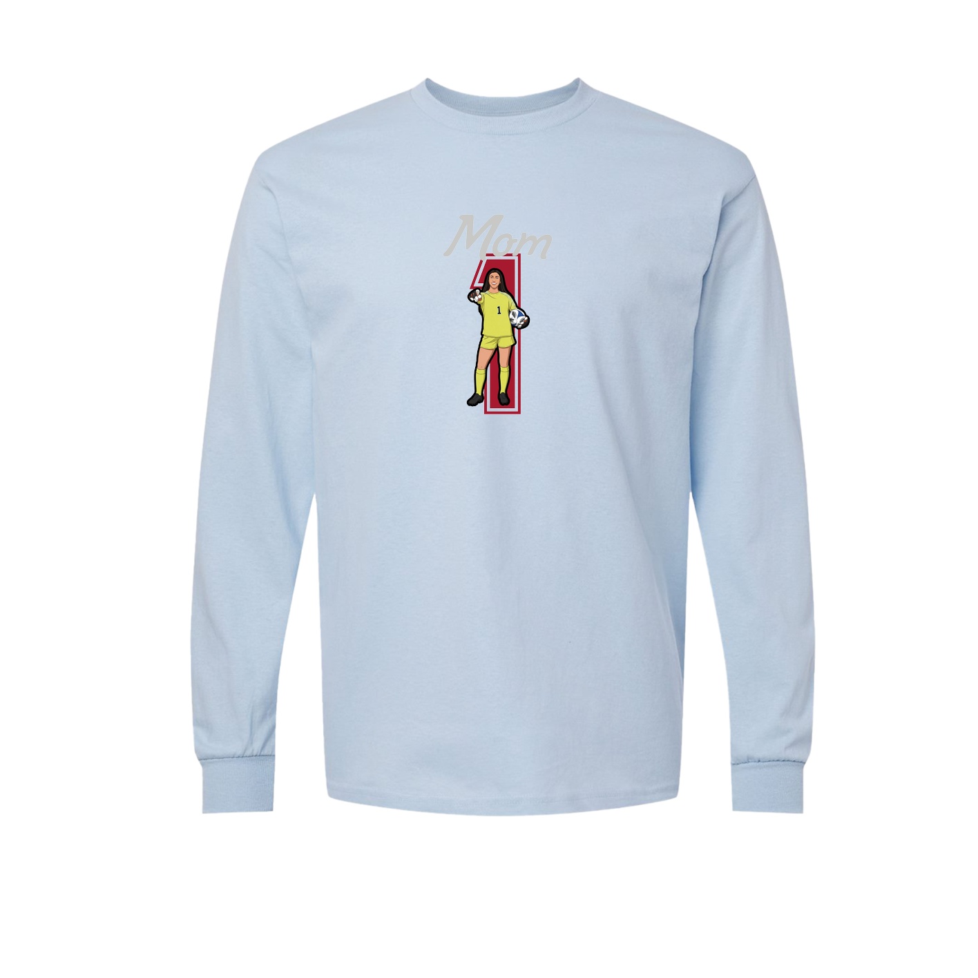 Long Sleeve Tee — Mothers Day Shirsey in Light Blue